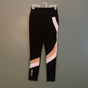 Paris Olympics 2024 Official Logo Black Leggings Workout Yoga Pants RARE!!